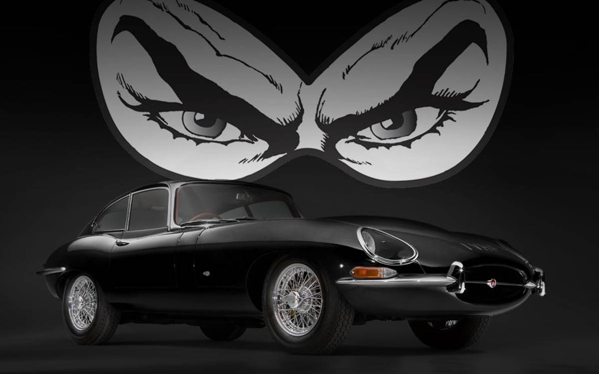 Torna Diabolik al volante della Jaguar E-Type