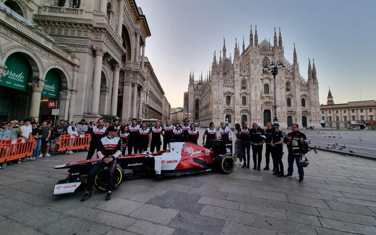 Alfa Romeo: la monoposto F1 nel centro di Milano